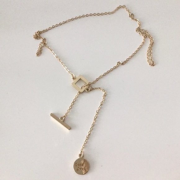 Lariat Necklace with Good Luck Charm - Picture 1 of 1